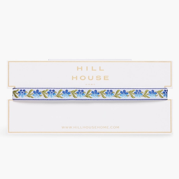 Hill House Ribbon Choker Necklace Blue Multi Floral NWT - Picture 3 of 3
